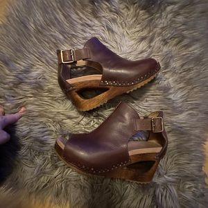 DANSKO - “Shano” Leather Wedge Sandals-great condition-Sz 38-but seem like Sz 8